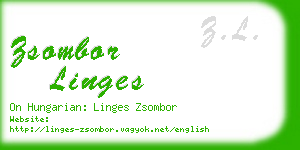 zsombor linges business card